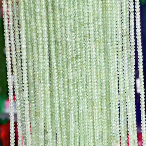 Gemstone Smycken Pärlor, Prehnite, Abacus, polerad, DIY & fasetterad, grön, 3x4mm, Ca 108PC/Strand, Säljs av Strand