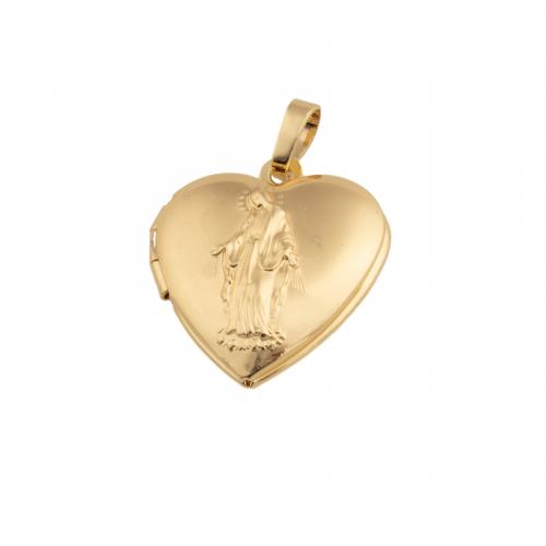 Brass Heart Pendants 14K gold plated DIY nickel lead & cadmium free Approx 4mm Sold By PC