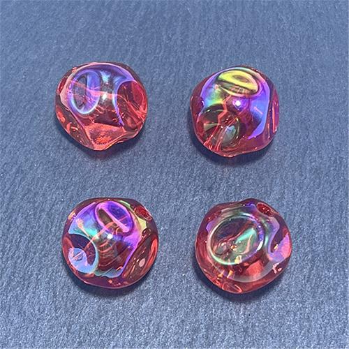 Perline in acrilico placcate, placcato UV, DIY, nessuno, 15.88mm, Foro:Appross. 2.8mm, Appross. 100PC/borsa, Venduto da borsa