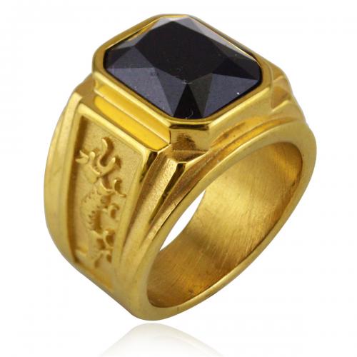 Anillo de dedo de Titantium Acero, Partículas de acero, chapado, unisexo & diverso tamaño para la opción & con diamantes de imitación, más colores para la opción, libre de níquel, plomo & cadmio, width:16mm,thickness:6mm, Vendido por UD