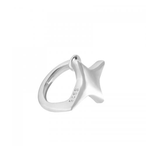 Argent sterling 925 manchette d'oreille, Plaqué de platine, Style coréen & pour femme, 10mm, Vendu par PC