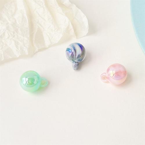 Acrylic Pendants Round UV plating DIY 16mm Sold By Bag