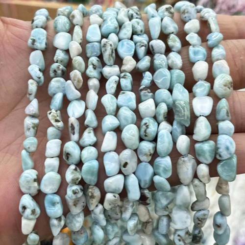 Perline gioielli gemme, larimar, Pepite, DIY, blu, 6x8mm, Venduto per Appross. 38 cm filo