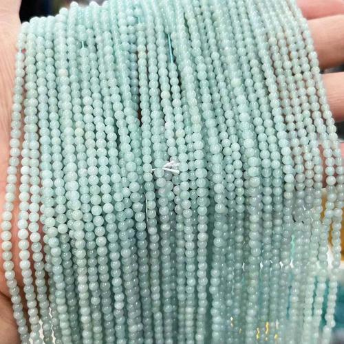 Perles amazonite, Rond, DIY, blue ciel, 3mm, Environ 108PC/brin, Vendu par brin