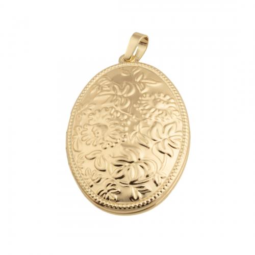 Brass Locket Pendants 14K gold plated DIY nickel lead & cadmium free Approx 4mm Sold By PC