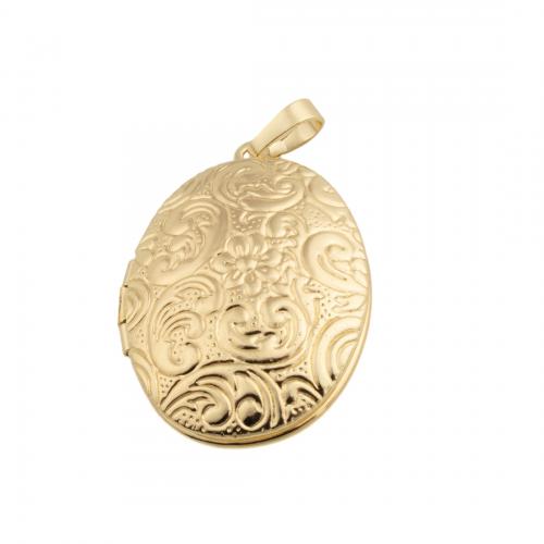 Brass Locket Pendants 14K gold plated DIY nickel lead & cadmium free Approx 4mm Sold By PC