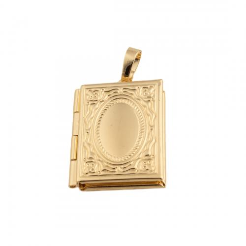 Ottone Ciondoli Locket, Placcato in oro 14K, DIY & formato differente per scelta, assenza di nichel,piombo&cadmio, Foro:Appross. 4mm, Venduto da PC