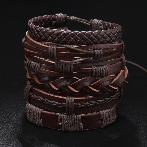 PU Cord Armband, 6 stycken & mode smycken & Unisex, Längd Ca 17-24 cm, Säljs av Ställ