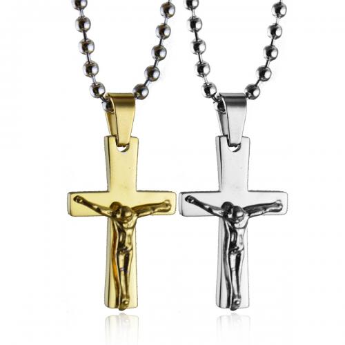 Titanium Steel Pendants Cross Vacuum Ion Plating fashion jewelry & Unisex Sold By PC