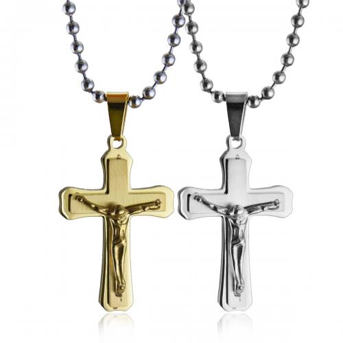 Titanium Steel Pendants Cross Vacuum Ion Plating fashion jewelry & Unisex Sold By PC