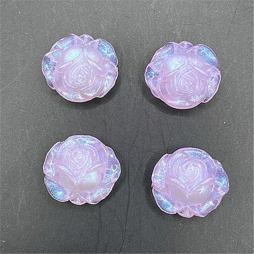 Akril nakit Beads, Rose, možete DIY & luminated, više boja za izbor, 25mm, Rupa:Približno 2.8mm, Približno 320računala/Torba, Prodano By Torba