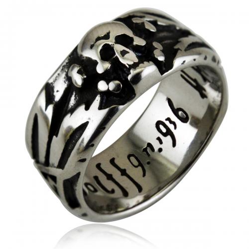 Titantium Steel Finger Ring, Titanium Steel, csiszolt, divat ékszerek & egynemű & különböző méretű a választás, az eredeti szín, nikkel, ólom és kadmium mentes, width:9mm,thickness:2mm, Által értékesített PC