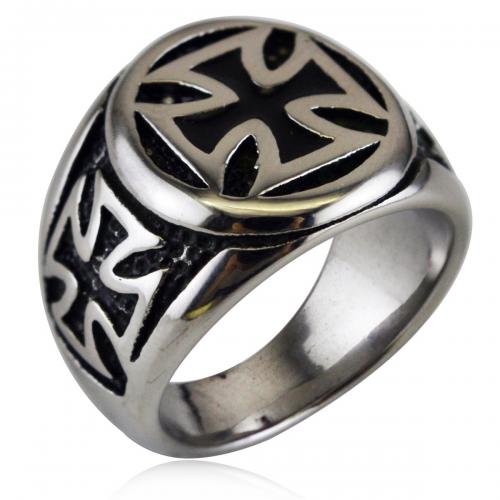 Titantium Steel Finger Ring, Titanium Steel, divat ékszerek & egynemű & különböző méretű a választás, az eredeti szín, nikkel, ólom és kadmium mentes, width:17mm,thickness:2mm, Által értékesített PC