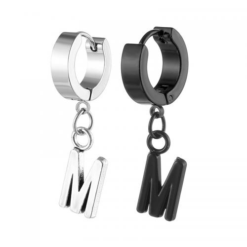 Huggie hoepel Drop Earrings, 316L roestvrij staal, gepolijst, uniseks, meer kleuren voor de keuze, Verkocht door PC