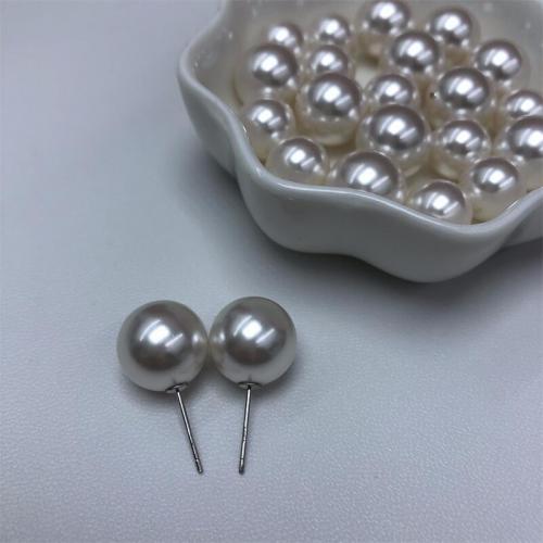 Boucles d'oreilles cristal, Rond, bijoux de mode & normes différentes pour le choix & pour femme, blanc, Vendu par paire