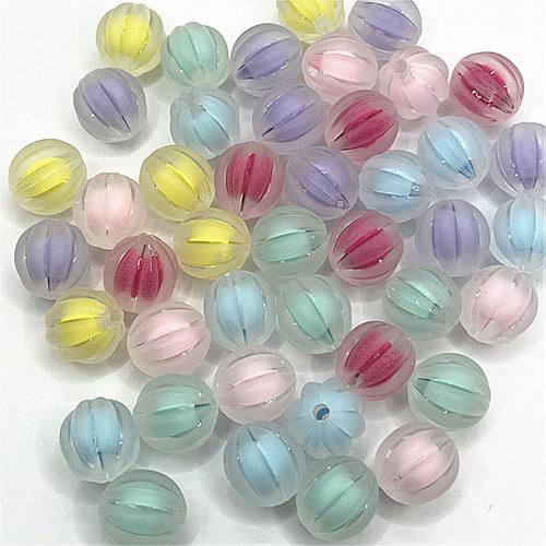 Bead in Bead Acrylic Beads Pumpkin DIY & frosted 11mm Approx Sold By Bag