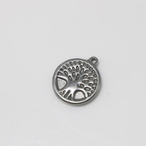 Stainless Steel Pendants 304 Stainless Steel Flat Round polished DIY original color Sold By PC