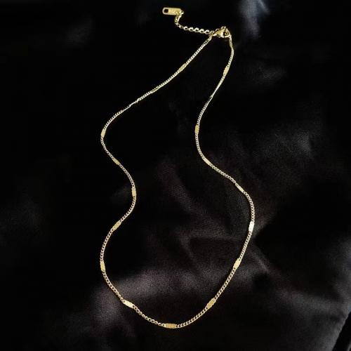 Collier d'acier titane, avec 1.97inch chaînes de rallonge, Placage, bijoux de mode & unisexe, plus de couleurs à choisir, protéger l'environnement, sans nickel, plomb et cadmium, Longueur Environ 15.74 pouce, Vendu par PC