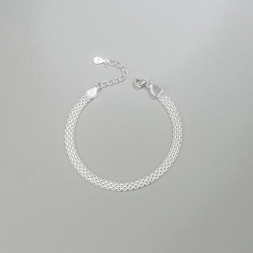 Sterling Silber Armbänder, 925er Sterling Silber, mit Verlängerungskettchen von 1.37inch, Modeschmuck & unisex, frei von Nickel, Blei & Kadmium, Länge ca. 6.1 ZollInch, verkauft von PC