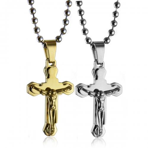 Titanium Steel Pendants Cross Vacuum Ion Plating fashion jewelry & Unisex Sold By PC