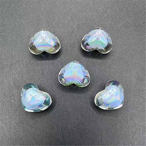 Perla u Bead Akril perle, Srce, možete DIY, više boja za izbor, 12x15mm, Rupa:Približno 2.8mm, Približno 395računala/Torba, Prodano By Torba