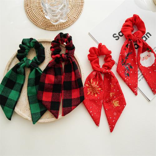 Hair Scrunchies Cloth handmade Christmas Design & for woman Sold By PC