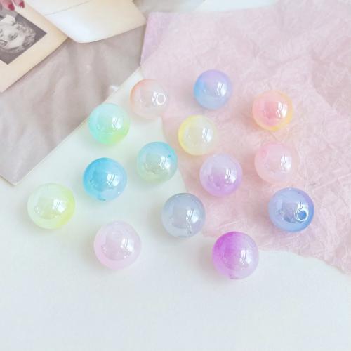 Plated Acrylic Beads Round UV plating DIY 16mm Sold By Bag