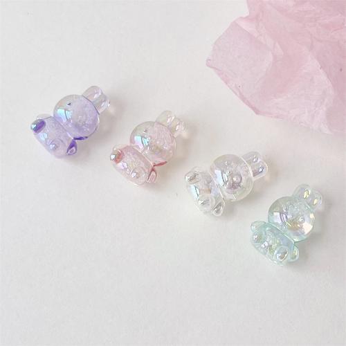 Plated Acrylic Beads Rabbit UV plating DIY Sold By Bag