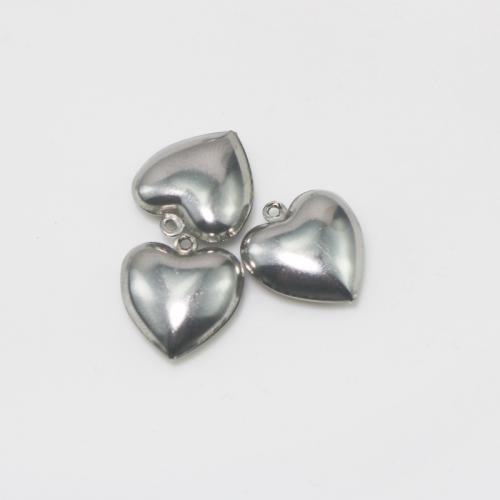 Stainless Steel Heart Pendants 304 Stainless Steel polished DIY Sold By PC