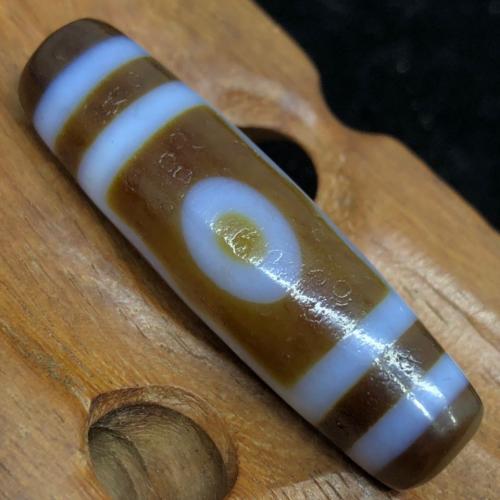 Φυσικό χάντρες Agate Θιβέτ Dzi, Θιβέτ αχάτη, DIY, 47x13mm, Sold Με PC