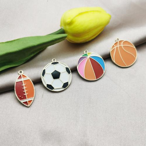 Zinc Alloy Enamel Pendants gold color plated DIY Sold By PC