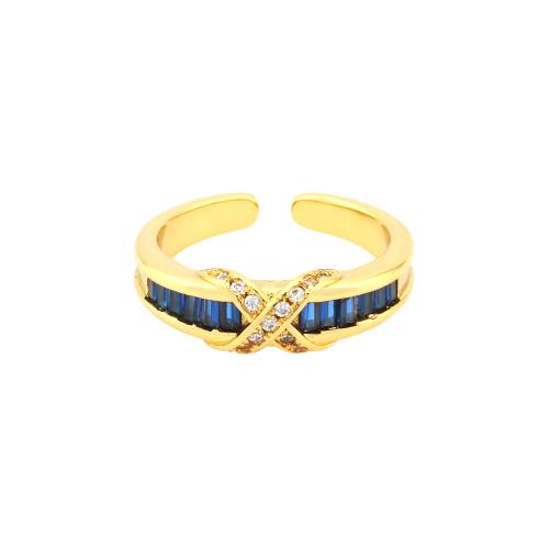 Cúbicos Circonia Micro Pave anillo de latón, metal, 18K chapado en oro, Joyería & diferentes estilos para la opción & micro arcilla de zirconia cúbica & para mujer, libre de níquel, plomo & cadmio, Minimum inner diameter:18mm, Vendido por UD