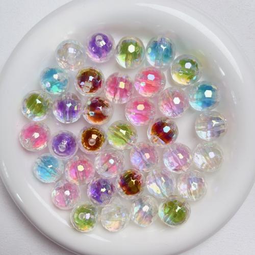 Plated Acrylic Beads Round UV plating DIY 16mm Sold By Bag