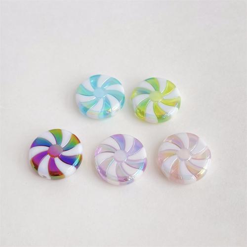 Plated Acryl Kralen, Lollipop, UV-plating, DIY, meer kleuren voor de keuze, 23mm, 200pC's/Bag, Verkocht door Bag