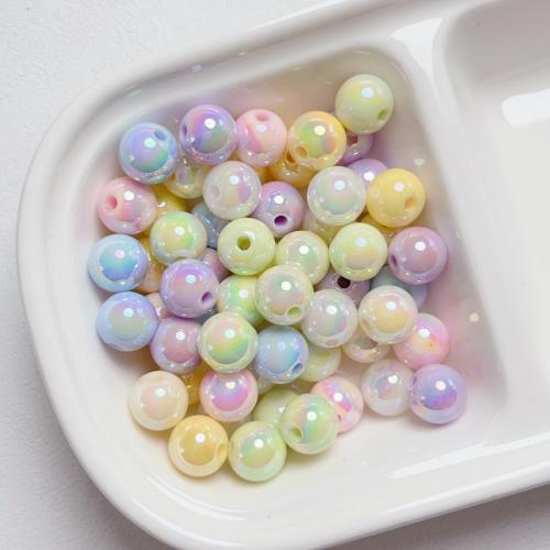 Acrylic Jewelry Beads Round DIY Sold By Bag