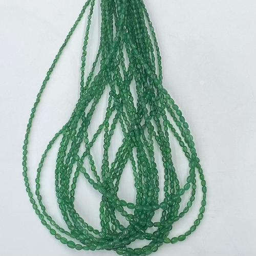 Dragi kamen perle Nakit, Emerald, možete DIY, zelen, Length about 2.5-4mm, Prodano Per Približno 40-41 cm Strand