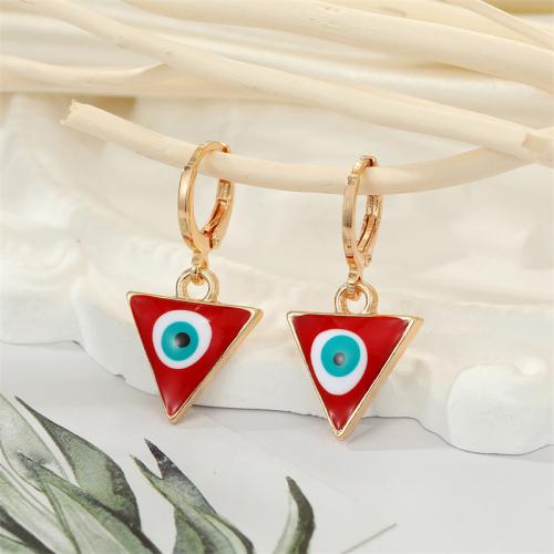 Boucles d'oreilles Mal Eye, alliage de zinc, Placage, bijoux de mode & styles différents pour le choix & pour femme & émail, plus de couleurs à choisir, protéger l'environnement, sans nickel, plomb et cadmium, Vendu par paire