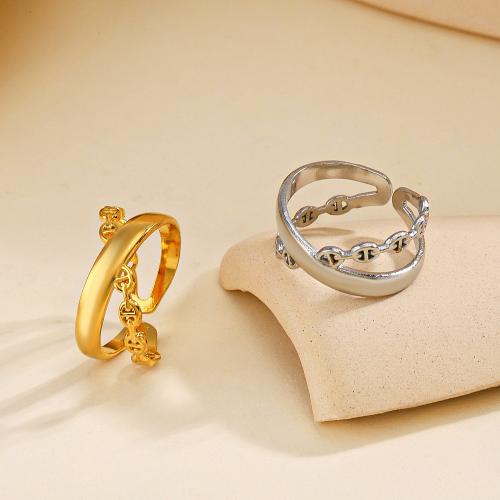 Vinger Ring in edelstaal, 304 roestvrij staal, mode sieraden & voor vrouw, meer kleuren voor de keuze, inner diameter 17mm, Verkocht door PC