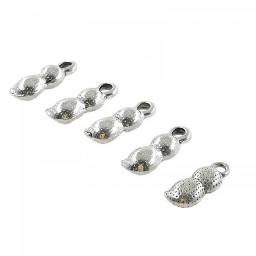 Zinc Alloy Pendants Peanut silver color plated DIY Sold By PC