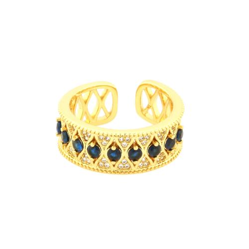 Cúbicos Circonia Micro Pave anillo de latón, metal, chapado en color dorado, Joyería & diferentes estilos para la opción & micro arcilla de zirconia cúbica & para mujer, libre de níquel, plomo & cadmio, Minimum inner diameter:18mm, Vendido por UD