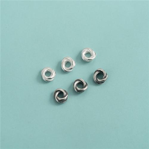 Guarnizione, 925 sterline d'argento, DIY, nessuno, 6x2.50mm, Foro:Appross. 2.8mm, Venduto da PC