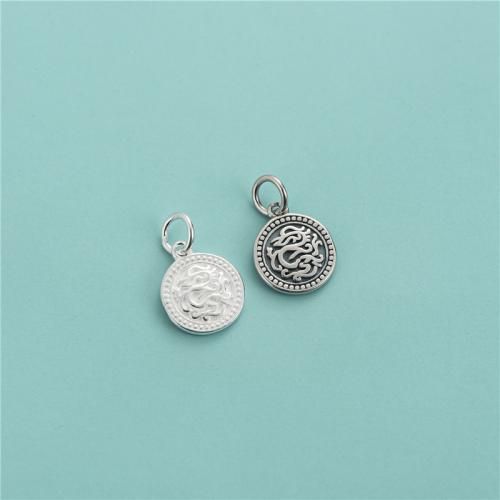 925 Sterling Silver přívěšek, Flat Round, DIY, více barev na výběr, 11mm, Otvor:Cca 3.7mm, Prodáno By PC