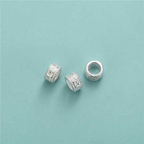 925 sterling ezüst gyöngy, 925 ezüst, DIY, ezüst, 7.80x4.90mm, Lyuk:Kb 5.4mm, Által értékesített PC