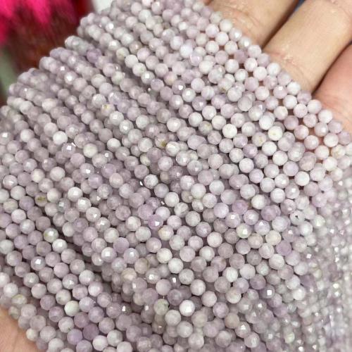 Edelsteen Sieraden Kralen, Kunzite, Ronde, DIY & verschillende grootte voor keus & gefacetteerde, gemengde kleuren, Per verkocht Ca 38-39 cm Strand