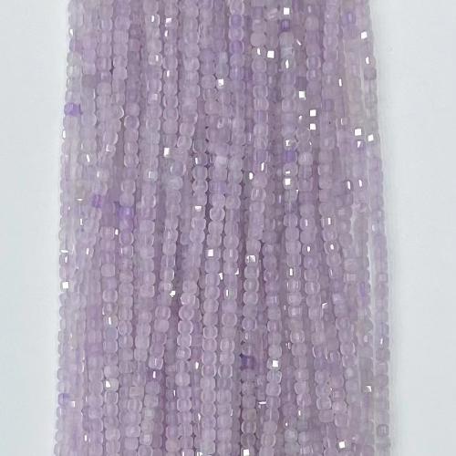 Natuurlijke Amethyst kralen, Amethist, Plein, DIY & verschillende grootte voor keus & gefacetteerde, lichtpaars, Per verkocht Ca 38-39 cm Strand