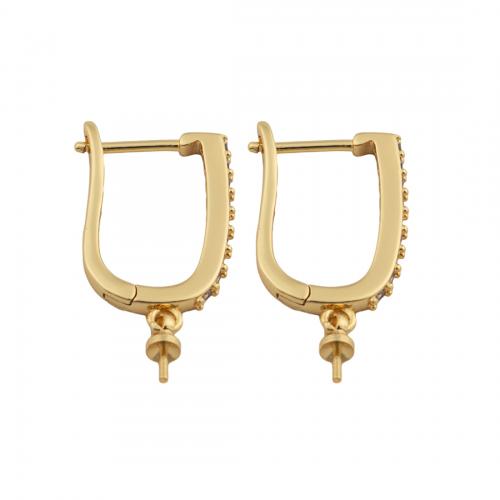 Brass Lever Terug Earring Component, Messing, hoge kwaliteit verguld en nooit vervagen, DIY & micro pave zirconia, meer kleuren voor de keuze, nikkel, lood en cadmium vrij, 25x13x3mm, Verkocht door pair