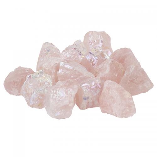 Διακόσμηση Μόδα, Rose Quartz, Ακανόνιστη, Χρώμα AB επιχρυσωμένο, ροζ, Length about 30-50mm, Sold Με PC