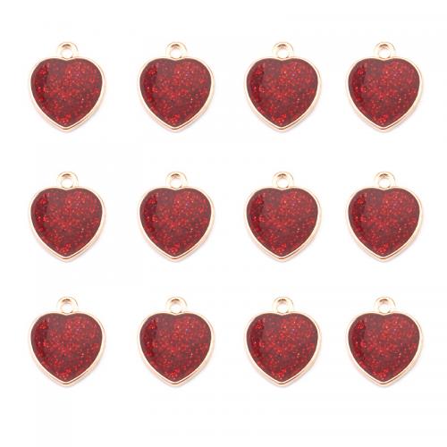 Zinc Alloy Heart Pendants DIY & enamel nickel lead & cadmium free Sold By PC