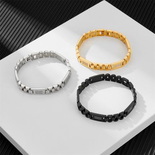 Lánúin Bracelet agus Bangle, 316L Cruach dhosmálta, jewelry faisin & unisex & le rhinestone, dathanna níos mó le haghaidh rogha, 10mm, Fad Thart 8.27 Inse, Díolta De réir PC