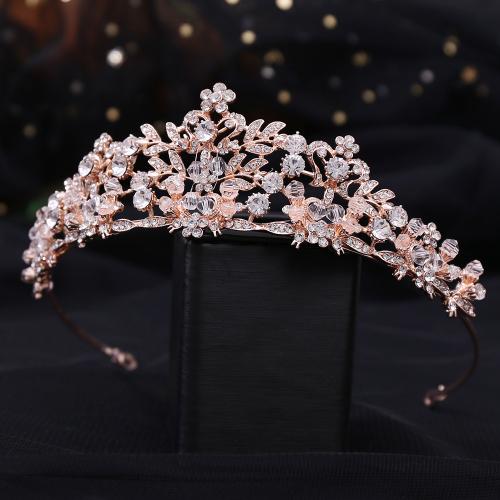 Bridal Tiaras Zinc Alloy handmade fashion jewelry & for woman & with rhinestone nickel lead & cadmium free Inner Approx 150mm Sold By PC